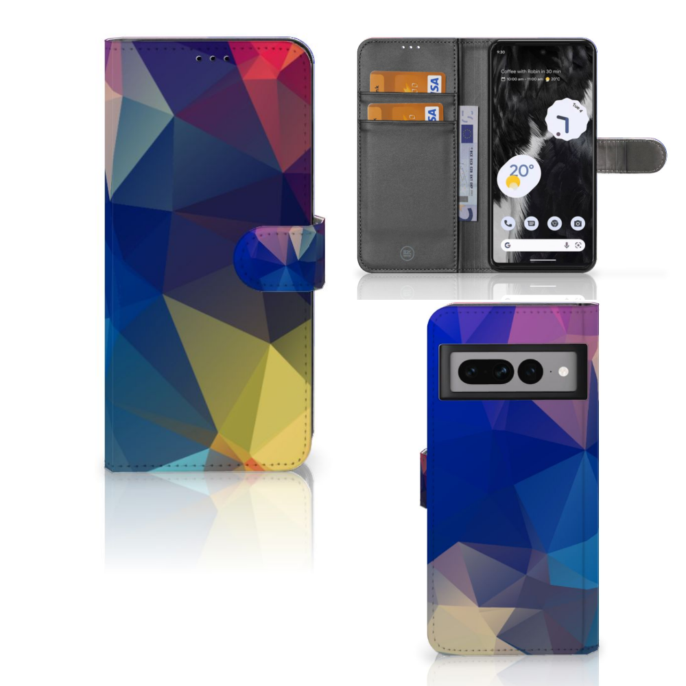 Google Pixel 7 Pro Book Case Polygon Dark Google Pixel 7 Pro Book Case Polygon Dark - Jouwtelefoon.nl