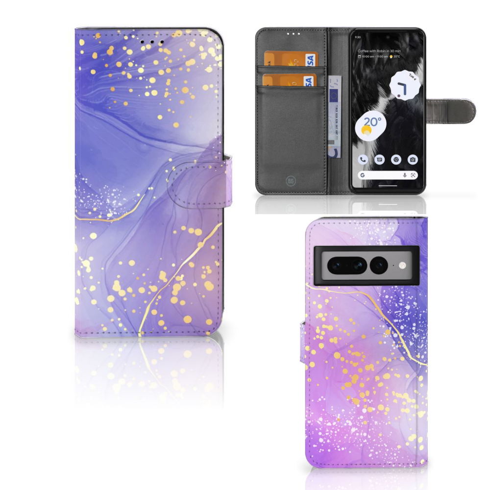 Hoesje voor Google Pixel 7 Pro Watercolor Paars Hoesje voor Google Pixel 7 Pro Watercolor Paars - Jouwtelefoon.nl