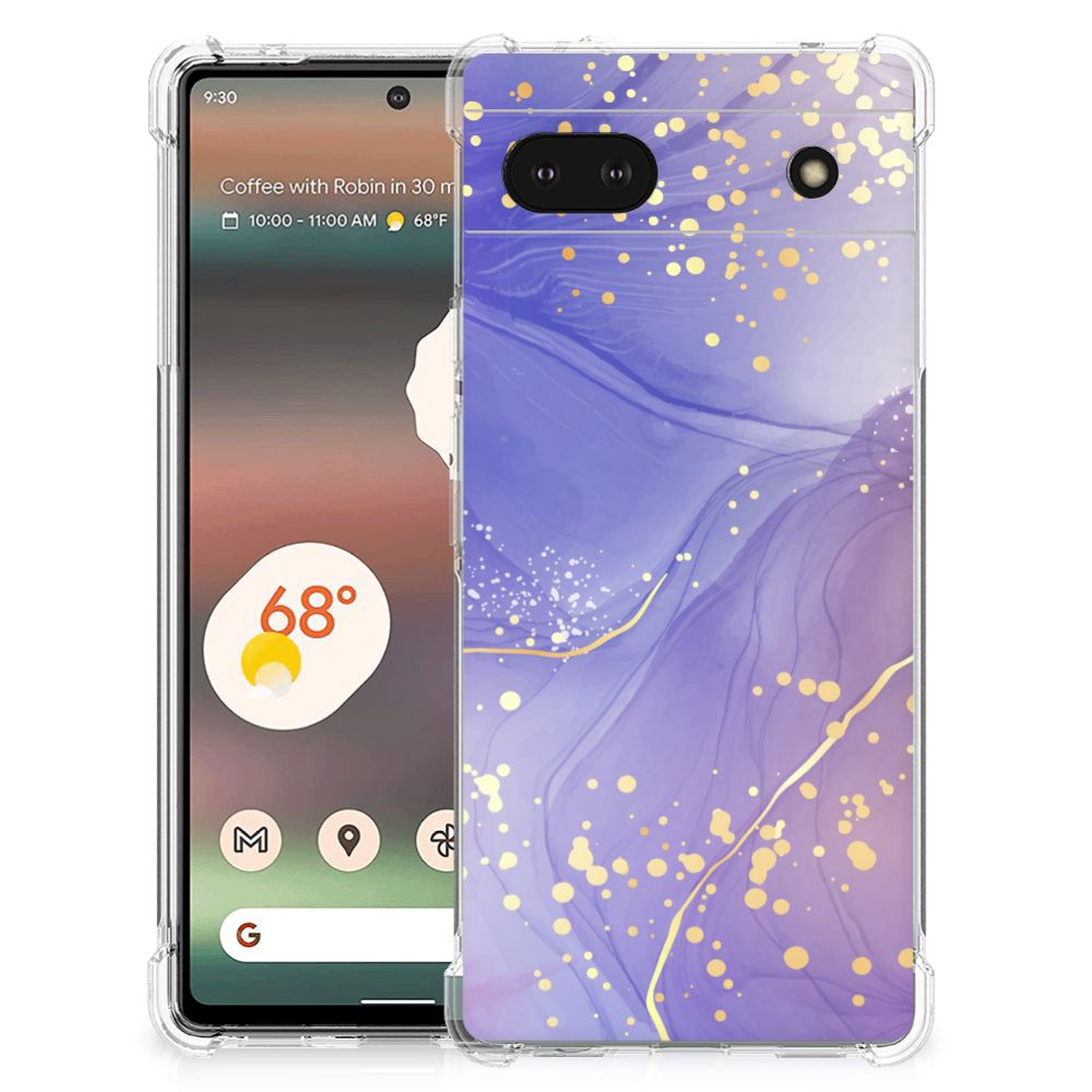 Back Cover voor Google Pixel 6A Watercolor Paars Back Cover voor Google Pixel 6A Watercolor Paars - Jouwtelefoon.nl