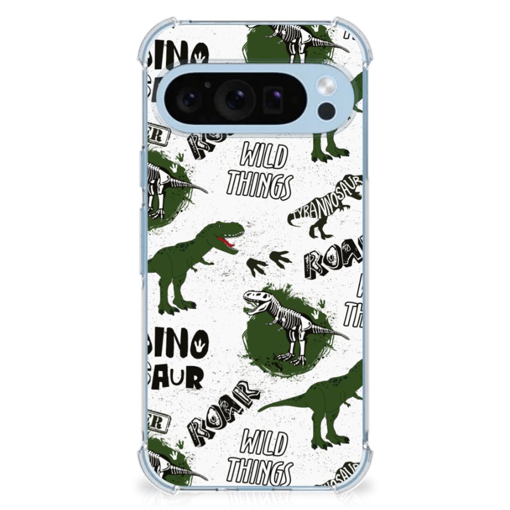 Case Anti-shock voor Google Pixel 9 | 9 Pro Dinosaurus - Jouwtelefoon.nl