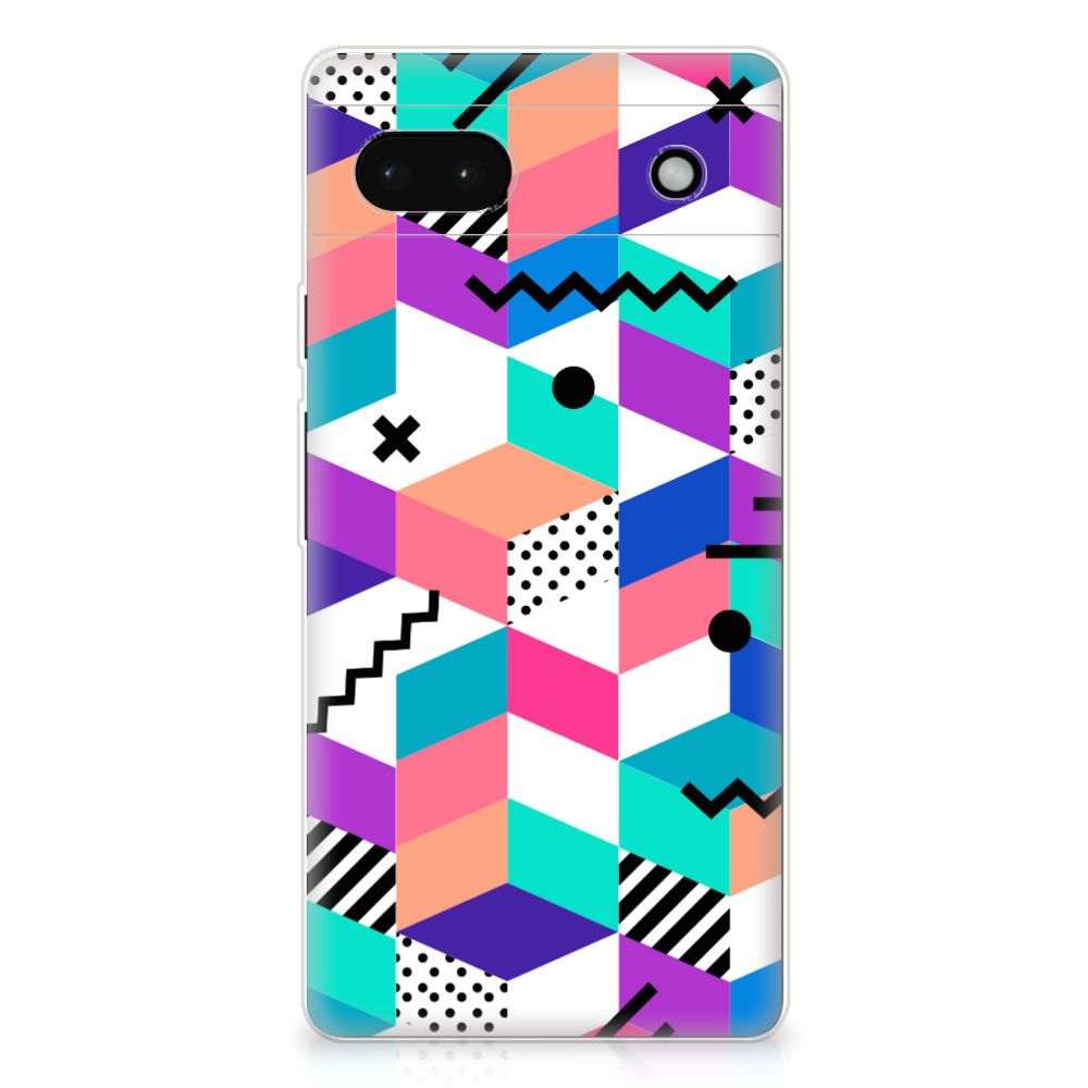 Google Pixel 6A TPU Hoesje Blokken Kleurrijk Google Pixel 6A TPU Hoesje Blokken Kleurrijk - Jouwtelefoon.nl